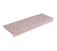 Tapis d escalier 15 pcs 65x21x4 cm Blanc et rose