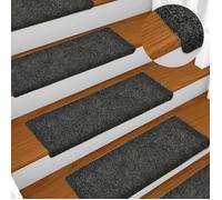 Tapis de marches d escalier 5 pcs Gris 65x21x4 cm Aiguilleté Gris G