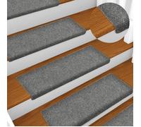 Tapis d'escalier - vidaXL - 5 pcs - Gris clair - 65x21x4 cm - Antidérapant