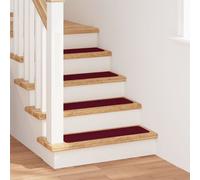 Tapis D'escalier Vidaxl Avec Dos En Latex Bourgogne 20x75 Cm