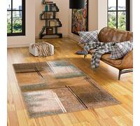 Tapis Design Moderne Salon Chambre à Coucher Salle à Manger Tapis à Poils Courts Tapis Design Brilliant Beige Vert Dégradé