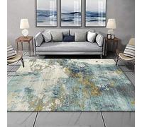 Tapis Design Moderne Tapis Salon Encre Abstraite de Style européen Bleu et Jaune pour la Chambre et la décoration de la Maison 160*200