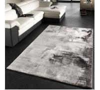 Paco Home Tapis Design Moderne Toile Splash Marbré, Couleur:Gris, Dimension:120x170 cm