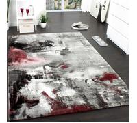 Paco Home Tapis Design Moderne Toile Splash Marbré, Couleur:Rouge, Dimension:160x230 cm