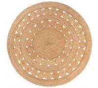 Vidaxl Tapis Design Tressé Jute 180 Cm Rond