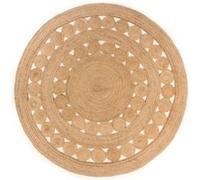 Vidaxl Tapis Design Tressé Jute 210 Cm Rond