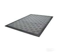 Tapis désinfectant pour chaussures antibactériennes, tapis antidérapant pour entrée extérieure et intérieure, tapis de bienvenue absorbant et anti-poussière, résistant et facile à nettoyer (gris, 60 x