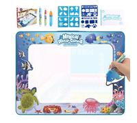 Tapis Dessin Eau Réutilisable - Surƒace Coloration Sans Tache | Jeu Éducatif Enfаnts 3-8 Ans Avec Stylos Magiques | Grande Toile Aquarelle Créativité Apprentissage