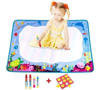 Tapis Dessin Enfant - Tapis Magique Doodle - Tapis de Dessin à Eau avec 4 stylos - Cadeau Jouet Éducatif Enfant - 73 x 47cm