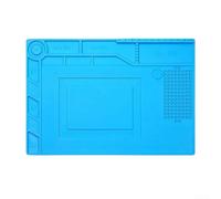 Tapis d'établi résistant à la chaleur, tapis de soudure en silicone, coussin d'isolation de réparation de téléphone, avec compartiment segmenté, 480 mm x 320 mm