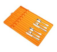 Tapis d'étagère latérale en silicone - Tapis de rangement spatule, support d'ustensiles en silicone | Support d'ustensiles de barbecue | Support d'ustensiles de barbecue résistant à la chaleur