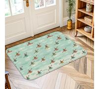 Tapis d'été décontracté pour kayak, tapis d'été décontracté à poils courts en éponge, tapis rectangulaire qui ne perd pas ses poils, entrée, salle de bain, cuisine, décoration de porte, 0,6 x 0,9 m