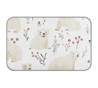 Tapis d'été pour chien Beauty Polar Bear blanc pour sols imperméables auto-refroidissants 96,5 x 58,4 cm pour chatons d'intérieur pliable Manta rafraîchissant para perro M