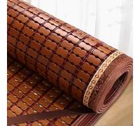 Tapis d'été rafraîchissant en bambou double face pliable pour climatisation tapis de sommeil en mahjong carbonisé drap de lit pour lits simples/doubles, parfait pour un usage domestique par temps