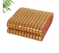 Tapis d'été rafraîchissant en bambou pliable en bambou carbonisé pour lit et canapé, confort ultime pour les nuits chaudes, idéal pour une utilisation dans la chambre à coucher