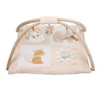 Nattou Tapis d'éveil avec Arche de jeu et différentes Activités, en polyester, env. 80 cm, Rectangulaire, Flo, Oli & Ernest, Flo Beige
