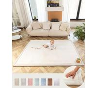 Tapis d'Éveil Antidérapant 200x150x2,5cm Gris Mousse Mémoire Haute Qualité pour Bébé et Enfant Tapis de Jeux