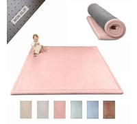 Tapis d'Éveil Antidérapant 200x150x2,5cm Mousse Haute Qualité Rose Sol Enfant