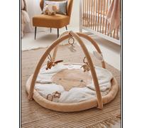 Noukies – Tapis d'éveil bébé Bali l'Eléphant – Sensoriel, jouets suspendus, lavable, motricité