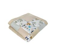 Tapis d'Éveil Bébé 120x120x4 - 100% Coton Couverture Multifonctionnel Mat Épais Doux Eveil Oeko-Tex, Safari, Medi Partners