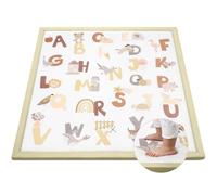 Tapis D'éveil Bébé 127x127x3cm, Tapis de Jeux avec Mousse Mémoire de Haute Qualité, Fond Antidérapant, Tapis de sol bebe pour Enfant Chambre - Alphabet