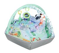 Tapis d'éveil Bébé, Arche amovible, Tapis de Jeux avec 5 Jouets d'activité et un coussin, Cadeau pour nouveau né, enfant, fille et garcon, Dès la Naissance, 110 x 110 x 43 cm