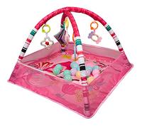 Tapis d'éveil Bébé avec Arche Amovible, Jouets - Développement Sensoriel et Moteur Progressif, Cadeau pour Nouveau Né, Enfant, Fille et Garçon, 80 x 80 x 50 cm (Rose)