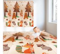 Tapis d'éveil bébé Double Face en Mousse - Tapis De Jeu Pour Enfant Bebe 150x180x1cm, Tapis de Sol Pliable, Antidérapant, Imperméable, Lavable - Pour Jeux et Ramper