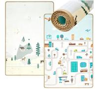 Tapis d'éveil Bébé Double Faces 120*180*0,5 Mamabrum - Mousse, Pliable, Imperméable, Antidérapant - Motif Pays des Contes de fées