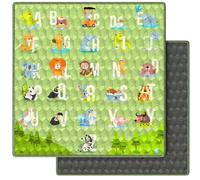 Tapis d'Eveil Bebe et de Jeux Pliable 0-6 Mois et 6-12 Mois 120x120 cm Mousse Garçon et Fille - Tapis Montessori Motricite Evolutif Epais de Sol pour Chambre + Parc Enfant + Jeu Exterieur VALBABY