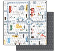 Tapis d'eveil Bebe et de Jeux Pliable 0-6 Mois et 6-12 Mois 120x120 cm Mousse Garçon et Fille - Tapis Montessori Motricite Evolutif Epais de Sol pour Chambre + Parc Enfant + Jeu Exterieur VALBABY