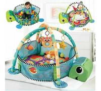 Tapis d'éveil bébé évolutif Disney Princesses - Tortue - Avec piscine à balles et 5 jouets d'activité