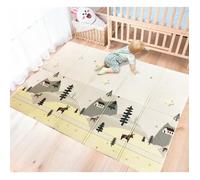 Tapis d'éveil bébé Mamabrum XXL en mousse XPE double face - 180x200cm - Antidérapant et pliant