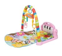 Tapis d'éveil Bébé OHMG avec Musique et Lumières - Rose - Jouets Suspendus - 75*63*50cm
