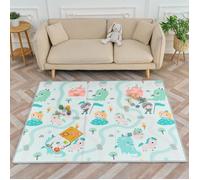 Tapis D'éveil Bébé Pliable Epais Réversible 150x180x1cm - De Jeu De Motricité Pour Enfant - De Sol XXL En Mousse - CASTLE