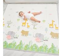 Tapis D'éveil Bébé Pliable Epais Réversible 150x180x1cm - Tapis De Jeu Pour Enfant Bebe - Tapis De Sol XXL En Mousse - Tapis De Motricité Favorisant Le Développement Sensoriel - Cadeau Naissance Bébé