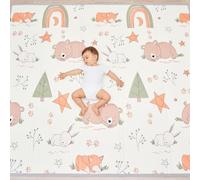 Tapis D'éveil Bébé Pliable Epais Réversible 180x200x1.5cm - Tapis De Jeu Pour Enfant Bebe - Tapi De Sol XXL Mousse - Espace De Motricité Favorisant Le Développement Sensoriel - Cadeau Naissance Bébé