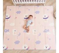 Tapis D'éveil Bébé Pliable Epais Réversible 180x200x1.5cm - Tapis De Jeu Pour Enfant Bebe Tapi De Sol XXL En Mousse - Espace De Motricité Favorisant Le Développement Sensoriel - Cadeau Naissance Bébé