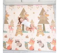 Tapis D'éveil Bébé Pliable Epais Réversible 180x200x1.5cm- Tapis De Jeu Pour Enfant Bebe - Tapi s De Sol XXL En Mousse Et De Motricité Favorisant Le Développement Sensoriel - Cadeau Naissance Bébé