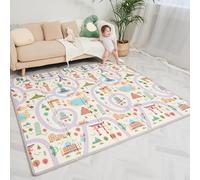 Tapis D'éveil Bébé Pliable Epais Réversible 180x200x1.5cm - Tapis De Jeu, Tapis De Sol XXL En Mousse - Tapis De Motricité Favorisant Le Développement Sensoriel - Cadeau Naissance Bébé
