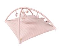 Tapis d'Éveil Bébé Sensoriel - roba Style - avec Arches à 5 Jouets - 85 x 75 cm - Rose / Tête de Lapin rose TU