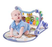 Tapis D'Éveil Bébé Sol - Tapis De Jeu Portable Avec Trotteur,Jouet Éducatif Motricité Fine Antidérapant, Matériel Interactif Pour - Maison, Crèche Ou Garderie
