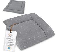 Tapis D'eveil Chambre Bebe - Matelas De Sol Enfant Pour Eveil Jeux Au De Parc Tapis En Coton Et Epais Pour Bébé Et Enfants 100 Cm Certificat Oeko-Tex Safari