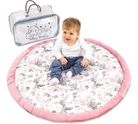 Tapis D'eveil Chambre Bebe - Matelas De Sol Enfant Pour Eveil Jeux Au De Parc Tapis En Coton Et Epais Pour Bébé Et Enfants 100 Cm Certificat Oeko-Tex Safari