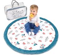 Tapis D'eveil Chambre Bebe - Matelas De Sol Enfant Pour Eveil Jeux Au De Parc Tapis En Coton Et Epais Pour Bébé Et Enfants 100 Cm Certificat Oeko-Tex Safari