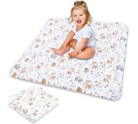 Tapis D'eveil Chambre Bebe - Matelas De Sol Enfant Pour Eveil Jeux Au De Parc Tapis En Coton Et Epais Pour Bébé Et Enfants 100 Cm Certificat Oeko-Tex Safari