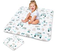 Tapis D'eveil Chambre Bebe - Matelas De Sol Enfant Pour Eveil Jeux Au De Parc Tapis En Coton Et Epais Pour Bébé Et Enfants 100 Cm Certificat Oeko-Tex Safari