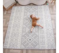 Tapis D'éveil Bébé Pliable Epais Réversible 120x180x1cm - Tapis De Jeu pour Enfant Bebe - Tapis De Sol XXL en Mousse - Tapis De Motricité Favorisant Le Développement Sensoriel - Cadeau Naissance Bébé