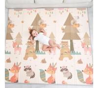 Tapis D'éveil Bébé Pliable Epais Réversible 150x180x1cm - Tapis De Jeu Pour Enfant Bebe - Tapis De Sol XXL En Mousse - Tapis De Motricité Favorisant Le Développement Sensoriel - Cadeau Naissance Bébé