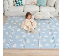 Tapis D'éveil En Mousse, Épais Et Pliable Pour Enfants - 200 X 180 X 1,5 Cm - Rainbow Sky Superbe Bebe
